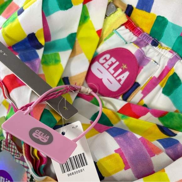 💃🏻SOLD💃🏻CeliaB Corsica NWT Anthropologie Asymmetrical Ruffle Dress S - Picture 11 of 13